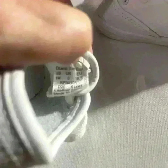 Keds Core Champion LACE Toe Cap Sneaker, White Leather, US 1 - Picture 4 of 4